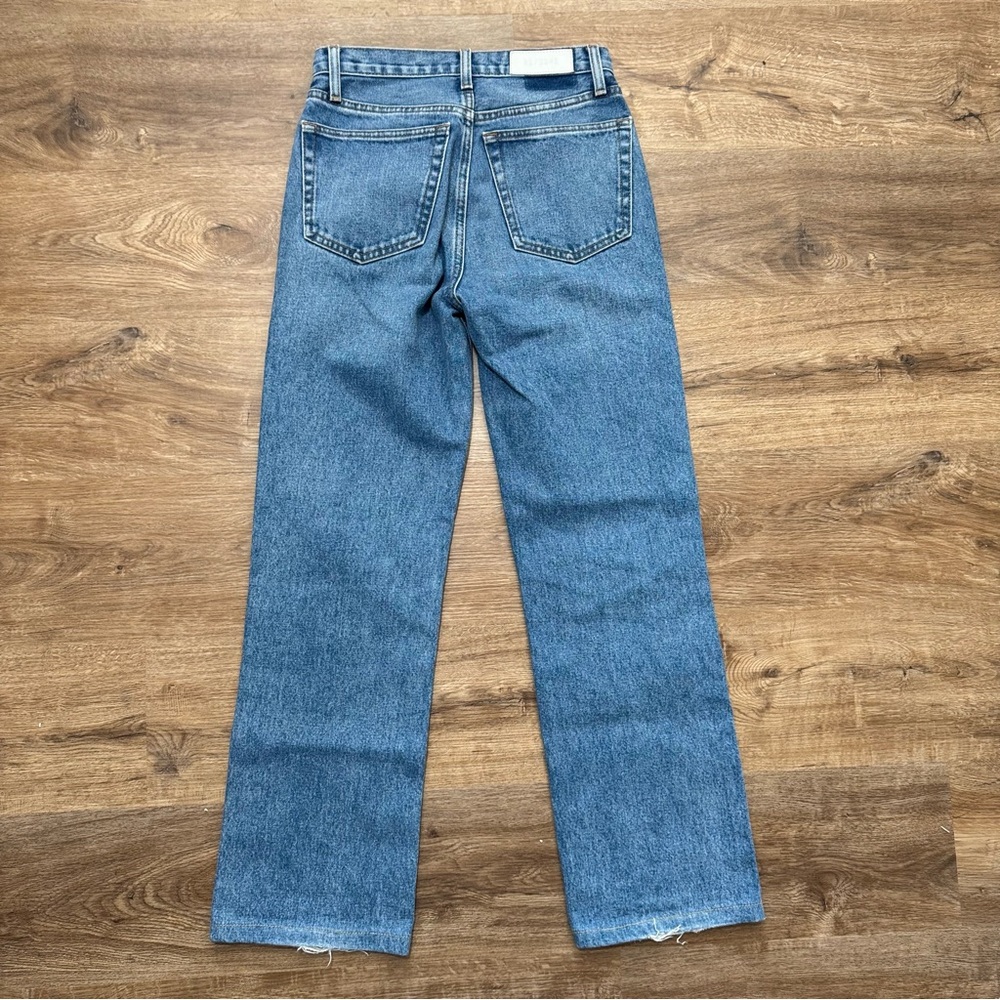 Re/Done Blue 90's High Rise Loose Straight Leg Jeans Size 25 - Picture 5 of 8